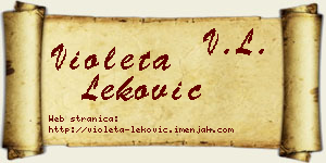 Violeta Leković vizit kartica